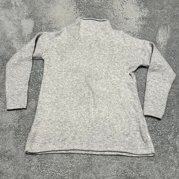 Cupcakes & Cashmere Eiffel Tower Sweater Womens Medium Gray Pullover Mock Neck - Picture 2 of 6